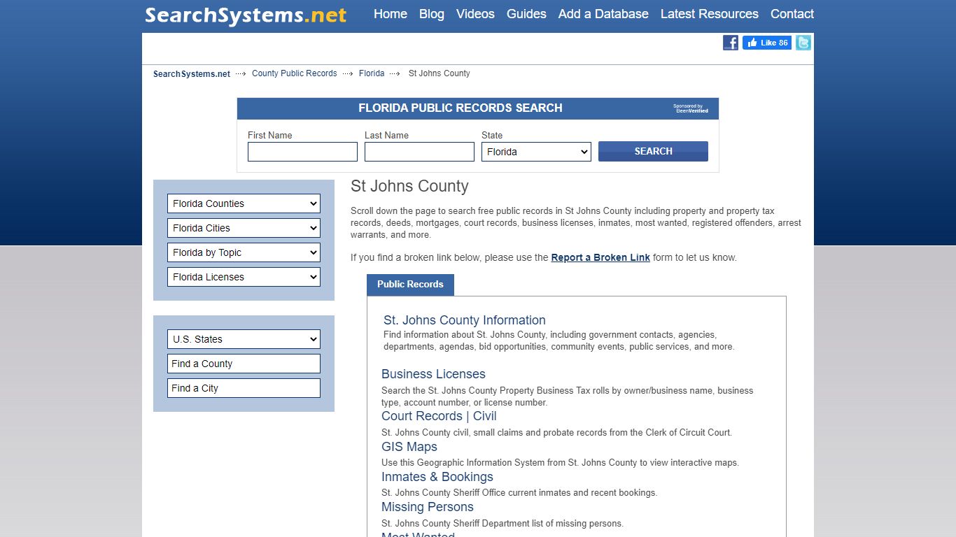 St Johns County Criminal and Public Records